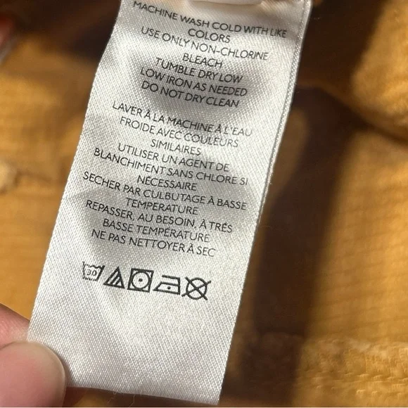 Urban Outfitters Mustard Corduroy Mens  Pants with Embroidered Letters Size L - Picture 4 of 6